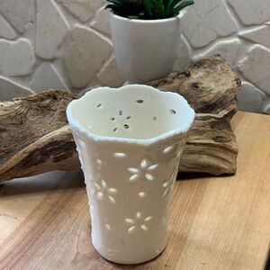 SKYE MCGHIE | Cream Lace Pattern | Votive Candle Holder